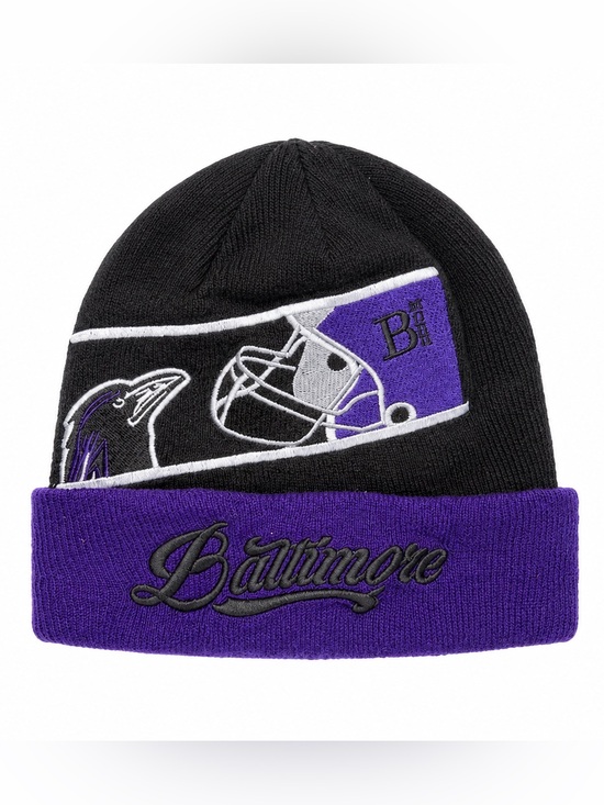 NFL Other - NFL Baltimore Ravens Black & Purple Cuffed Beanie